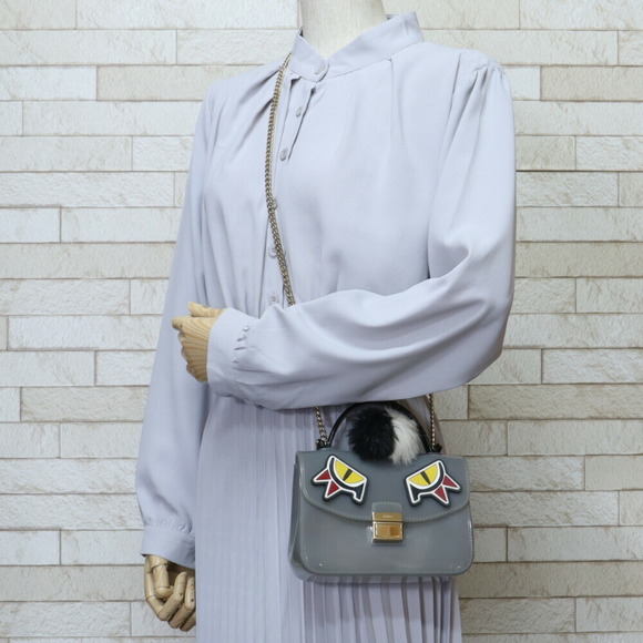 FURLA Candy Shoulder Bag PVC NEBBIA Women's - Picture 2 of 7